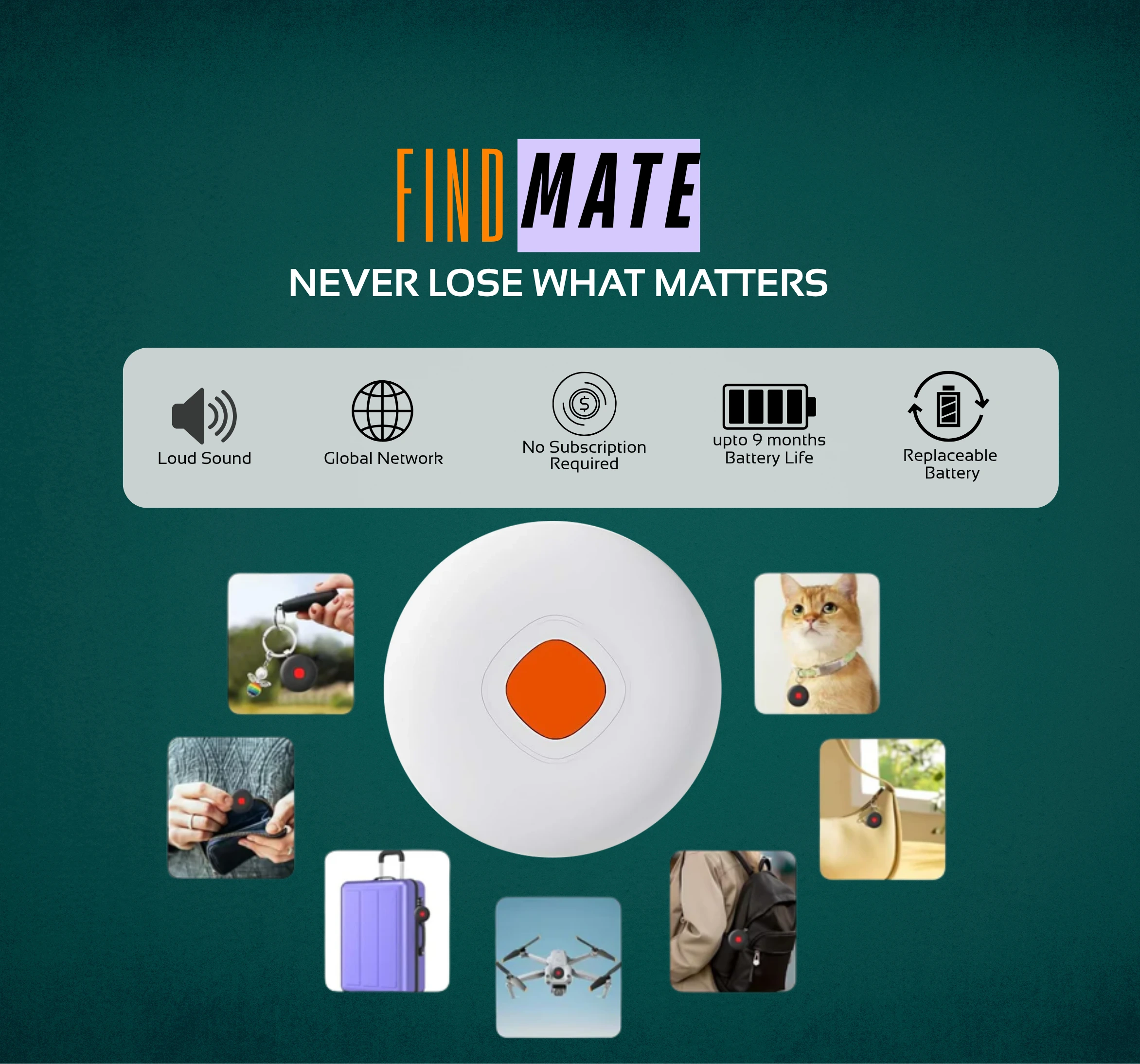 FindMate W-Tag Smart GPS Tracker – Real-Time Locator for Kids, Pets, Cars & Bikes - Image 4