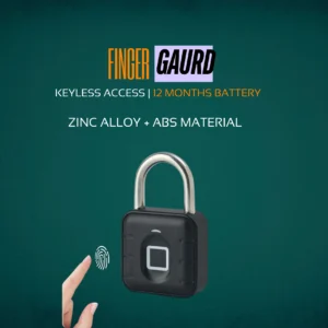 Smart Finger Guard lock with fingerprint sensor for keyless access, durable metal body, long battery life